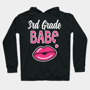 3rd Third Grade Babe Teacher Back to School Hoodie